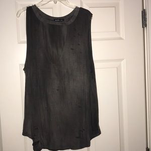 Distressed Gray Tank